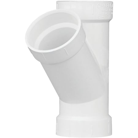 Charlotte Pipe And Foundry 2 In. Schedule 40 DWV Hub PVC Wye PVC 00600  1000HA